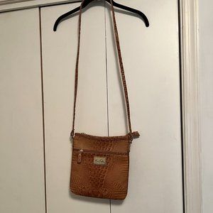 Marc Fisher Faux-Croc Embossed Crossbody - Brown